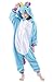 Newcosplay Children Unisex Unicorn Onesie Pajamas Costume (125#, New Blue Unicorn)