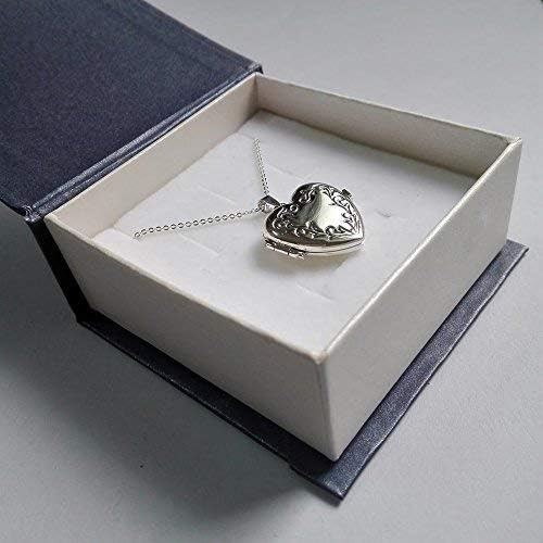 Alylosilver Hanging Necklace Sterling Silver Breastguard for Women with Heart Shape with Border - Image 3