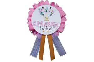 AMY'S BUBBLING BOUTIQUE Grandma to Be Pin Pink Giraffe Baby Shower Pin for nona to wear, It's a Girl Sprinkle Wild One