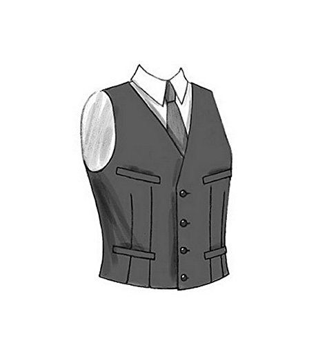 BUTTERICK PATTERNS B6339 Single or Double-Breasted Vests, XM (Small-Medium-Large)