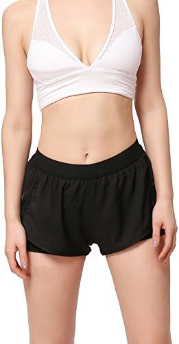 Monzocha Women's Dolphin Shorts Active Exercise Fitness Gym Workout Running Yoga Shorts L