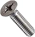 18-8 Stainless Steel Machine Screw, Plain Finish, Vented, Flat Head, Phillips Drive, 3/8