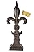 LuLu Decor, Cast Iron Fleur De Lis Door Stop, Door Stopper (Antique Brown)