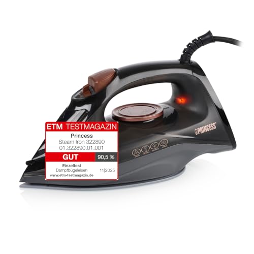 Dampfbügeleisen - 2 600 W - Wassertank: 220 ml - Selbstreinigungsfunktion - Keramiksohle - Vertikaler Dampf - Kontinuierlicher Dampf 25 g/min - Dampfstrahl 80 g/min - 322890
