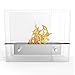 Regal Flame Indoor Outdoor Lyon Tabletop Portable Bio Ethanol Fireplace - Stainless Steel