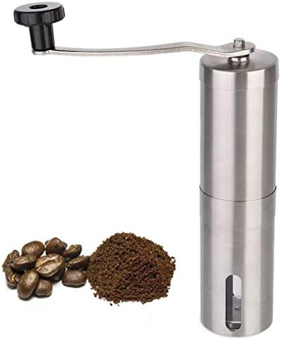 EOWQON® Portable Stainless Steel Salt and Pepper Grinder Mill Shakers with Adjustable Ceramic Grinde