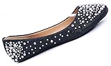 Larisa Bling Sparkling Rhinestone Glitter Slip Loafer Ballet Flat Shoes