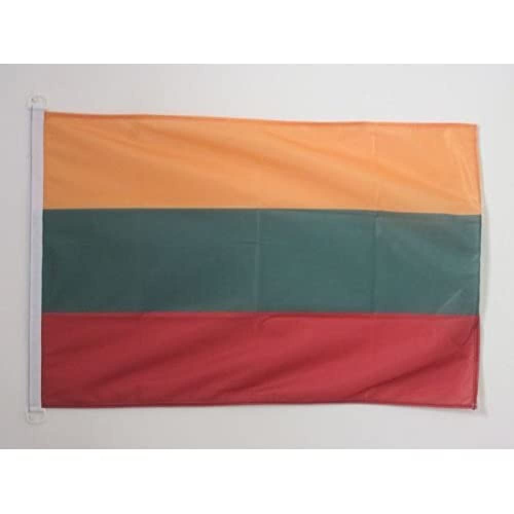 AZ FLAG - Lithuania Flag - 2x3 Ft - For Outdoor - Lithuanian Banner Knitted Polyester with Two Plastic Rings - Fade Resistant - Vivid Colors - 2' x 3' Feet - 90x60 Cm