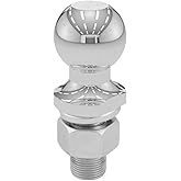 CURT 40162 Chrome Trailer Hitch Ball, 3,500 lbs, 1-7/8-Inch Diameter, 1 x 2-1/8-Inch Shank