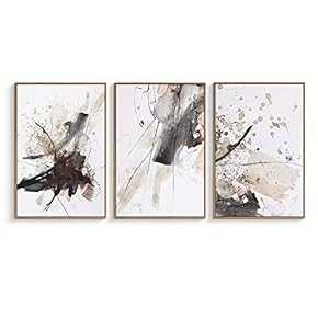 Framed for Living Room Bedroom Abstract Ink Painting...