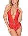 Ababoon Women Lingerie Bodysuit Lace One Piece Halter Teddy Sleepwear