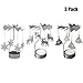 OLANZH Spinning Tea Light Holder,3Pcs Metal Rotating Candle Holder Christmas Metal Candlesticks Snowflake Reindeer Xmas Tree Design for Wedding Event Christmas