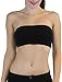 ToBeInStyle Women's Stretchy Ruched Banduea Tube Bra with Removable Padding