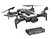 Drone with Camera Live Video, Drone X Pro Xtreme WiFi FPV Quadcopter with 120° Wide-Angle 720P HD Camera Foldable Drone RTF - Altitude Hold, One Key Take Off/Land, 3D Flip, APP Control（2Pcs Batteries）