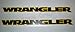 Jeep Wrangler WRANGLER 2 color Vinyl Hood Decal Emblem 1 pair