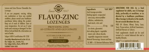 Solgar Flavo-Zinc Lozenges, Pack of 50, Seasonal Immune Support, Healthy Skin Hair and Nails, for Increased Energy - Image 3