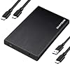 Suhsai Externe harde schijf, Type-C draagbare harde schijf naar Type-C en USB 3.1, Ultra slanke draagbare HDD back…