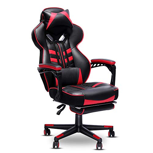 Bonzy Home Gaming Chair Office Desk Computer Chairs with Footrest Adult High Back Armrest