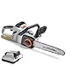 VonHaus 14 Inch 40V Max Cordless Chainsaw with Brushless Motor, Auto-Tension, Kickback Handle, 4.0Ah Lithium-Ion Battery and Charger Kit Included