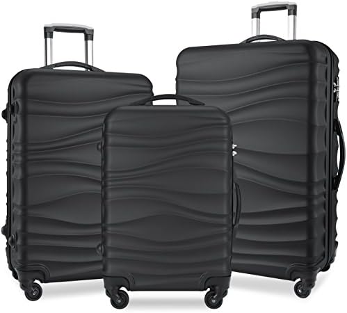 BIXIDRAGON Luggage Sets 3 Pcs PC+ABS Light Weight Spinner Suitcace With TSA Lock