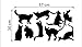 Ussore Cats Wall Stickers Art Decals Mural Wallpaper Decor DIY Decoration for Home living room bedroom bathroom kitchen by Usstore