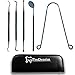 Professional Stainless Steel Dental Tool Kit includes Dentist Instruments and Tongue Cleaner in Protective Leather Case - Multi-Purpose Tools