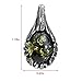 Sterling Silver Green Amber Drop Earrings Necklace Set 18 Inches