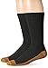 Copper Sole Men's 2 Pack Blue Collar Work Crew Socks,Black,Shoe Size: 6-12/ Sock Size: 10-13