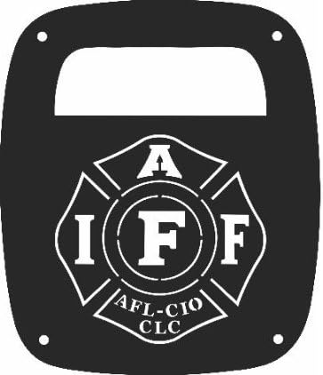 JeepTails IAFF (International Assoc of Fire Fighters) - Jeep TJ Wrangler (1997-2006) Tail Lamp Covers - Black - Set of 2