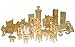 BcPowr 185 Interlocking 3-D Wooden Puzzle,Wooden 3D Jigsaw Puzzle Doll Dollhouse Furniture Set for Kids