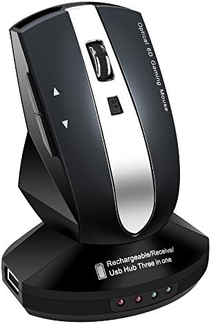 Wireless Gaming Mouse M01 2.4G Wireless Mice PC Computer Laptop Mouse With USB Rechargeable Charging Dock-Cool Blue