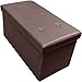 Sorbus Storage Bench Chest – Collapsible/Folding Bench Ottoman with Cover – Perfect Hope Chest, Pouffe Ottoman, Coffee Table, Seat, Foot Rest, and More – Contemporary Faux Leather (Chocolate)