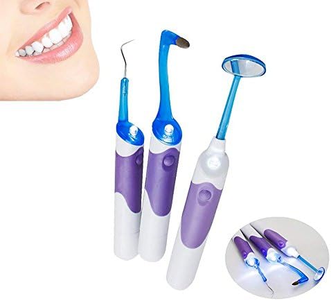 Steering Wheel Lock Basic Dental Instruments LED Light - Dental Mirror + Plaque Remove + Tooth Stain Eraser 3 Pcs/Set Professional Home Oral Dental Hygeine Cleaning Tool Kits