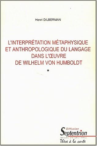 Amazon Fr L Interpretation Metaphysique Et Anthropologique D Dilberman Henri Livres