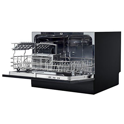 Ivation Portable Dishwasher – Countertop Small Compact Dishwasher for Apartment, Condo, RV, Office & Other Small Kitchens – 6 Place Setting Capacity – Black - Thumbnail 4