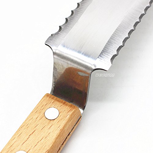 WEICHUAN Stainless Steel Serrated Uncapping Knife - Beekeeping Equipment Bee Hive Hand Tool Beekeeper Tool