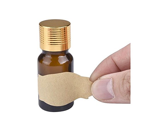 6 Sheets (192pcs) Fancy Kraft Paper Essential Oil Bottle Food Jars Labels Stickers Assorted Size Blank Kitchen Pantry Storage & Office Stickers Labels
