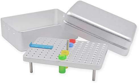 120-Holes Autoclavable Box - Bur Block Case for High Low Speed Burs, Gutta Percha Tips