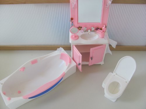 Barbie Size Dollhouse Furniture- Bathroom