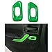 MOEBULB Interior Door Handle Lock Switch Button Cover Panel Frame Decoration Trim compatible with Jeep Wrangler JK 2011-2015 (Green)