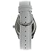 Peugeot Women's Large Silver Case Swarovski Crystal White Thick Leather Band Dress Watch 3006WT