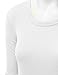 Lock and Love WT953 Womens Round Neck Long Sleeve Rib Trapeze Tunic Top L White