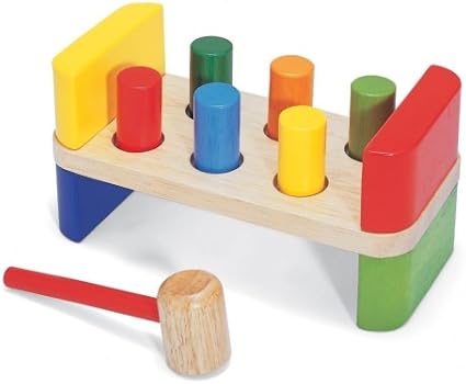 Pintoy Jouet En Bois Eveil Jeu De Marteau Et Formes Couleurs En Bois Amazon Fr Bebes Puericulture