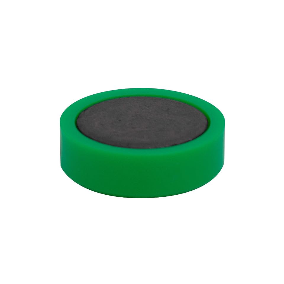 Q-Connect 936229 Rigid Plastic Covered Magnet 25 mm Green