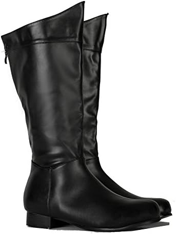 Super Hero Cosplay Anime Captain The Avengers Batman Spiderman Mens Boots (Large (12-13), Black Vegan Leather)