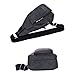 Canvas Sling Chest bag for Men Women, Unisex Shoulder Crossbody Backpack for Travel Hiking Camping Cycling or other Outdoor activities by Termichy (Black)