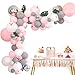 Pink White Balloon Garland kit,Elephant Baby Shower Decoration Luxury Arch, Baby Shower,Birthday Party Decorations,Pump Backdrop Elephant Versatile Backdrop Baloon