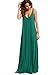 Verdusa Women's Casual Sleeveless Deep V Neck Summer Beach Maxi Long Dress Green S