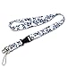DYZD Neck Lanyard Neck Strap 16 Inches Starry Band Lanyard Strings Metal Ring For Name Tag Badge Holders, Keys, Keychains, Cell Phones, Cameras, USB - 5 Colors (Style 2,5 PCS)