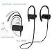 Bluetooth Headphones Earhook,Kaleep Sweatproof Noise Canceling Wireless Earbuds Headset Over Ear with Mic&Ergonomic Earclip Sport Running Bluetooth Earpiece Earphones for Work Out,Gym,Driving-Black